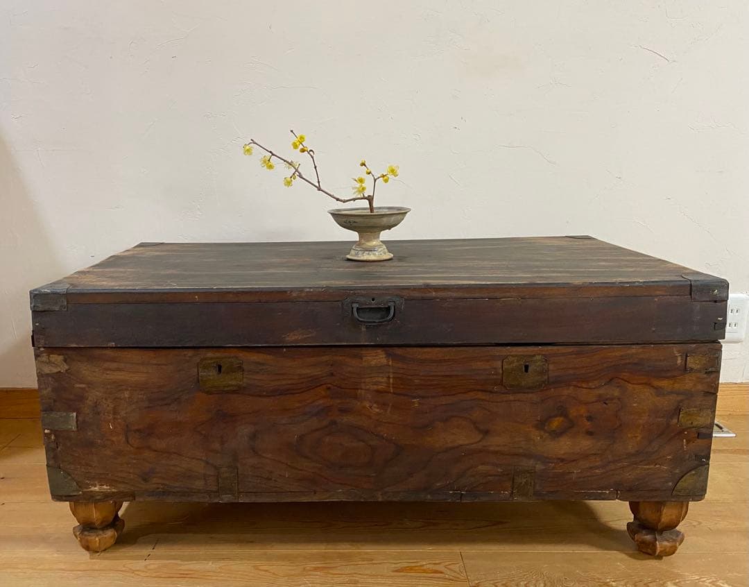 レトロ　アンティーク　木製の大きな箱