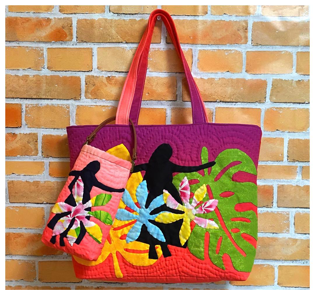 ハワイアンキルトバッグ（フラガール ）