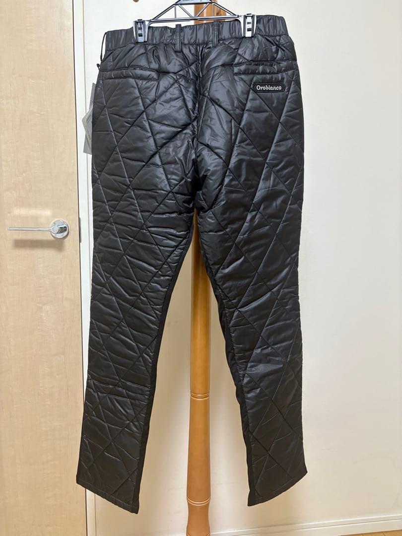 オロビアンコ キルティングスリムパンツ ブラック