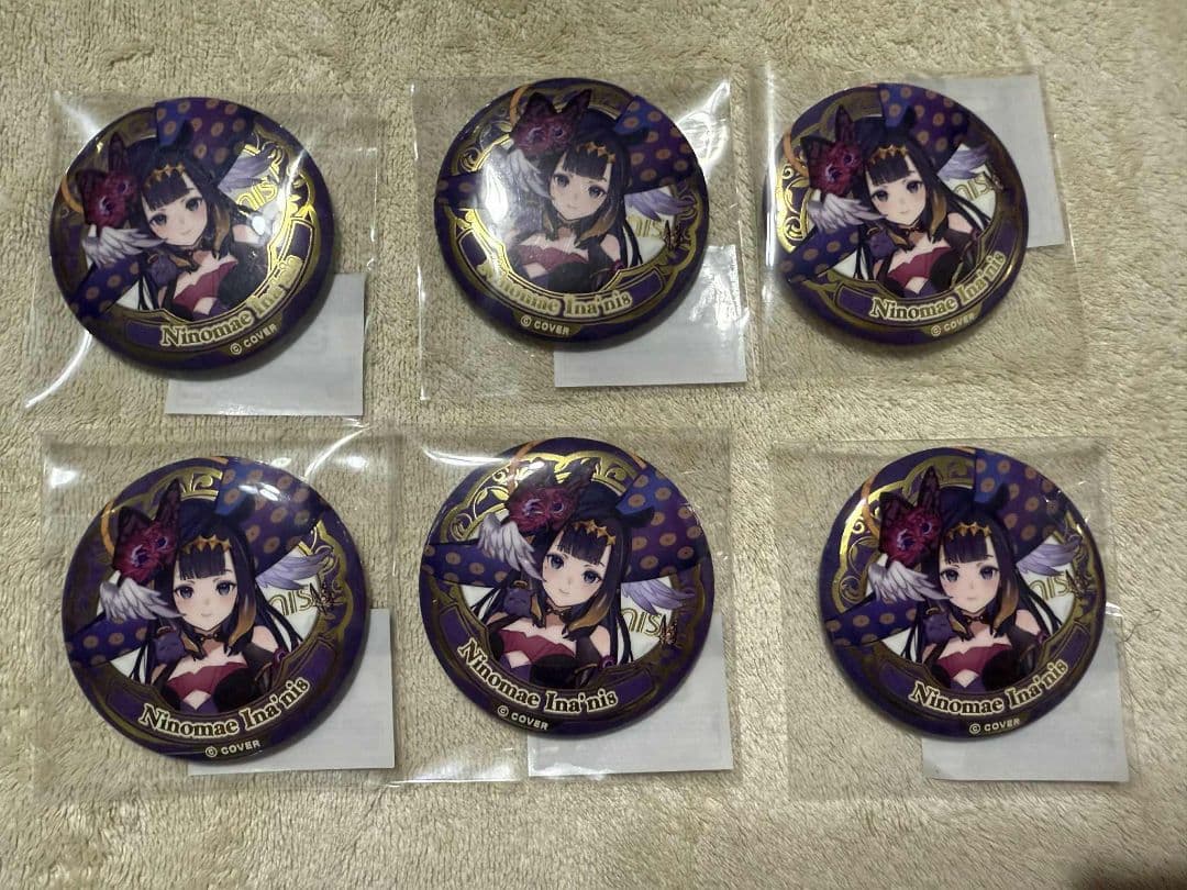 一伊那爾栖箔押し缶バッジ ×6点セット