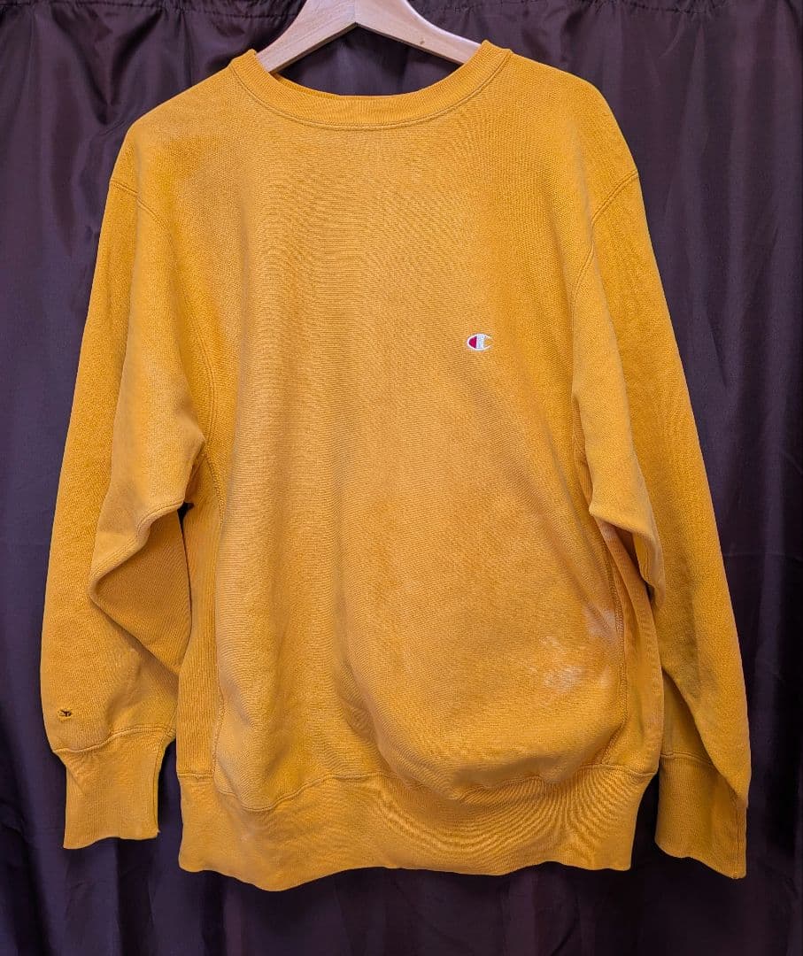 90s チャンピオンリバースウィーブ 1つ目 USA製 希少 マスタード