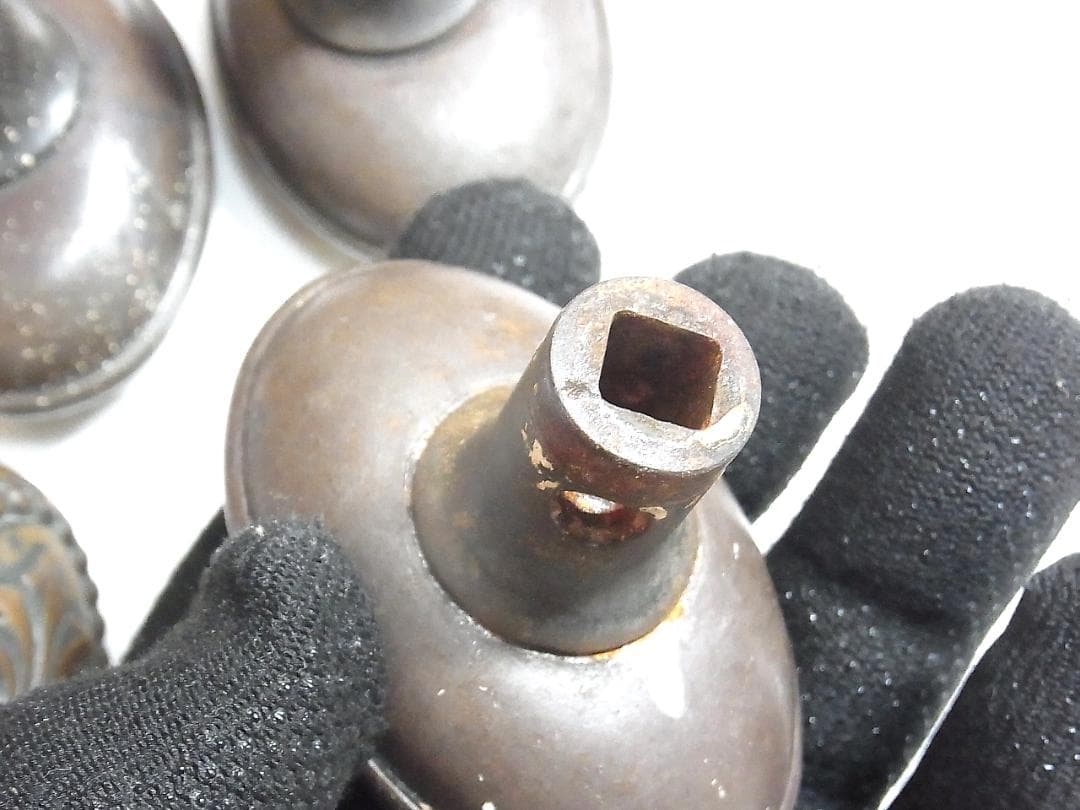 アンティーク １９３０年代 ドアノブ 4個 アメリカ製 ヴィクトリアン USA