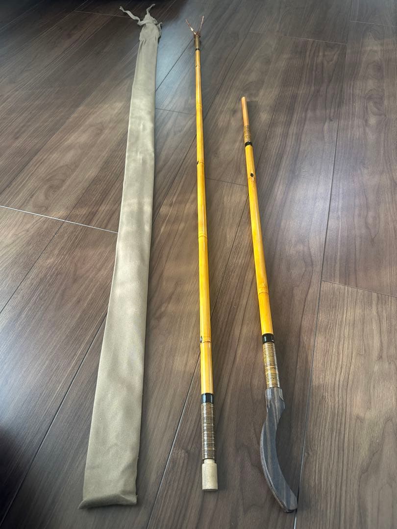 竹製ヘラブナ竿置き　収納ケース付き 雅舟