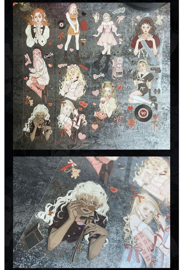 ✩再販✩J653＃SEER B·诺(玫瑰金)切売り海外人物マステ女の子