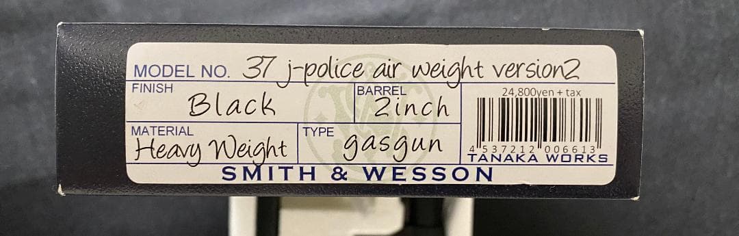 タナカ ガスガン S&W M37 J-police AirWeight Ver2