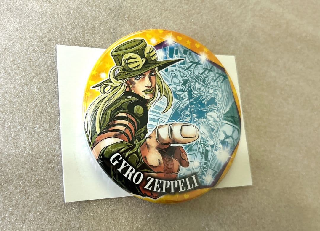 【希少】ジョジョ展 HEROES缶バッジ　ジャイロ・ツェペリ