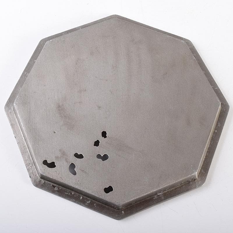 中国　古銅　漢詩花刻　斑竹細工　八角香炉　在銘　U　R7587