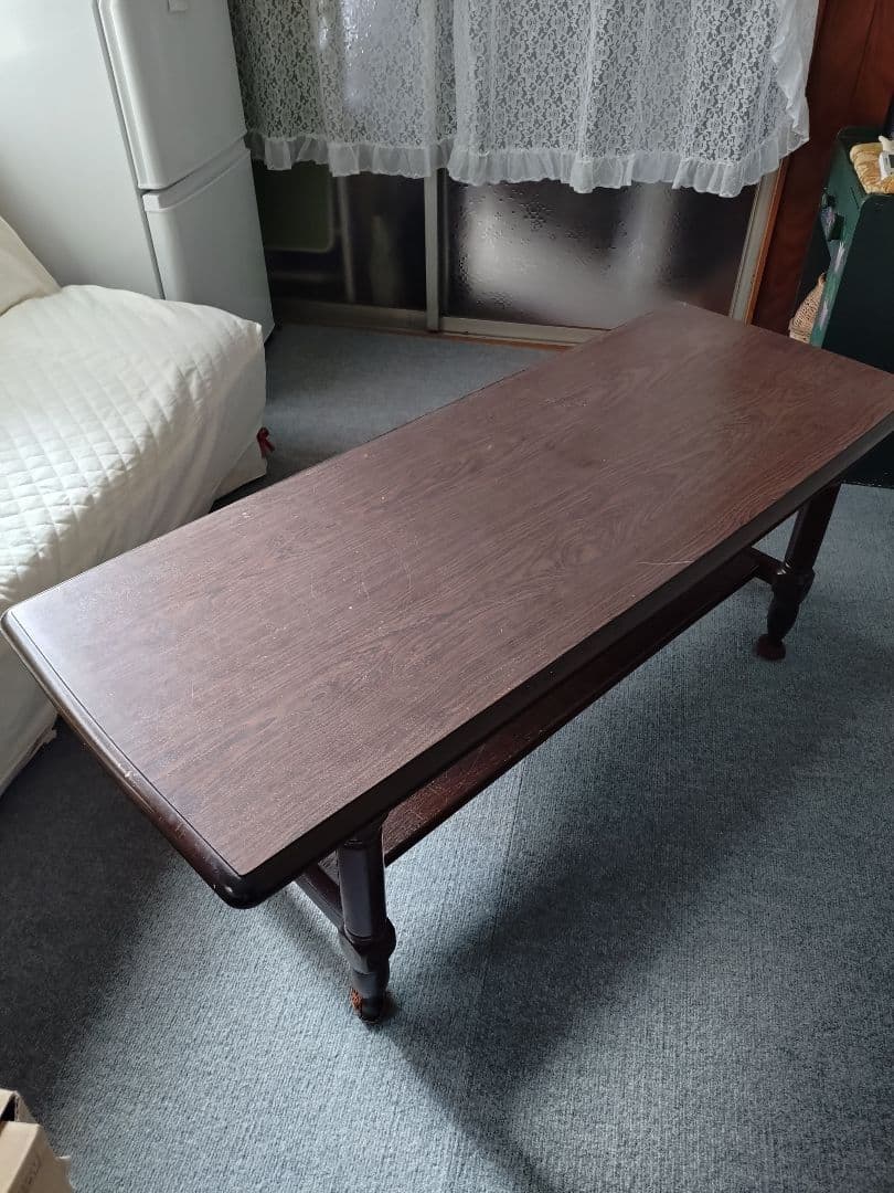 ダークブラウン木製座卓