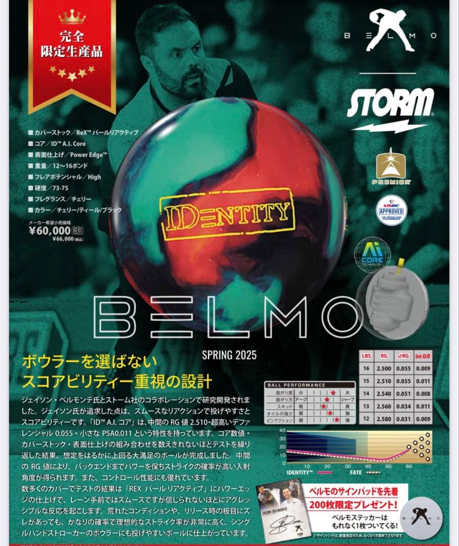 美品プラグ済み 初代 I Dentity ストーム Storm ボウリングボール