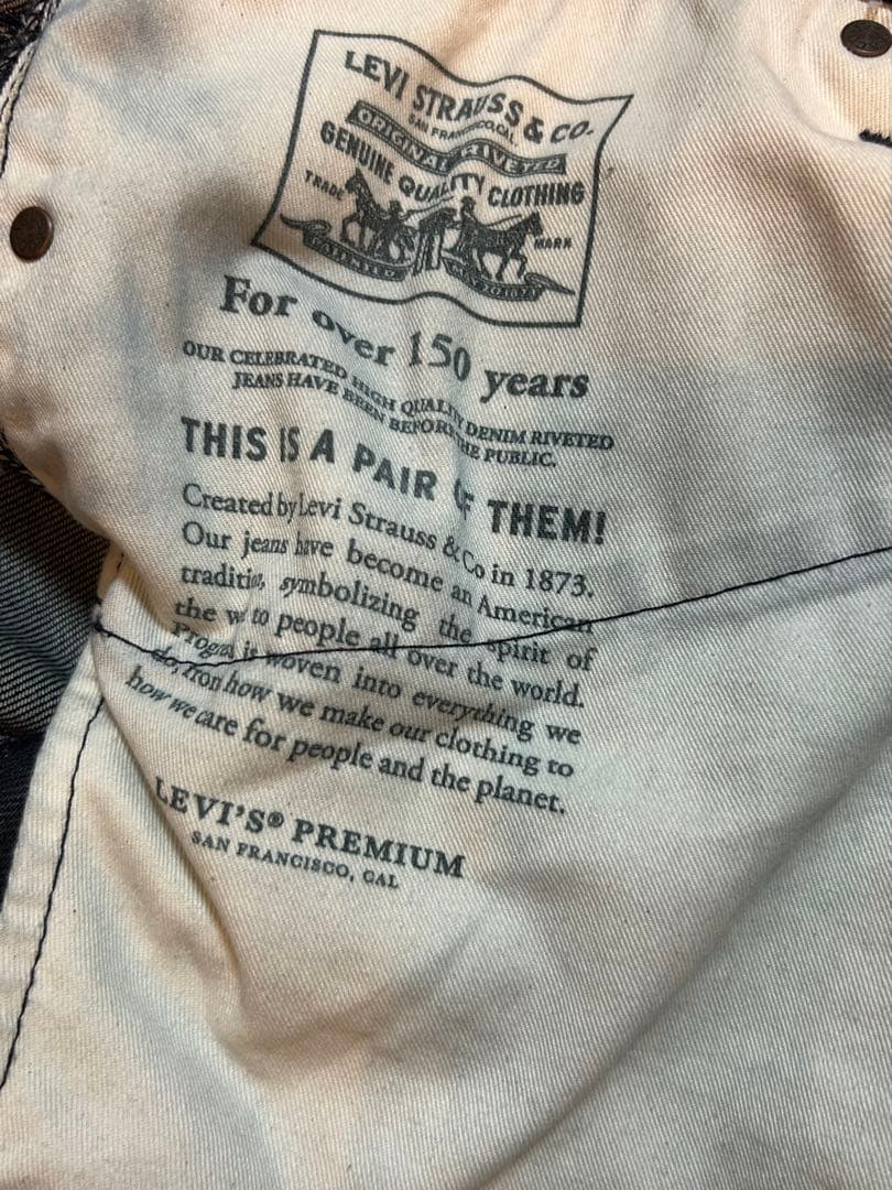 リーバイス578 バギー コーティングデニム ダークインディゴ W34