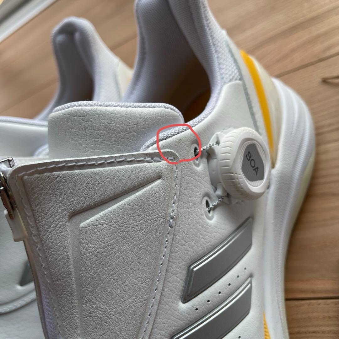adidasレディースソーラーモーションボア ゴルフシューズ 24.5cm 白
