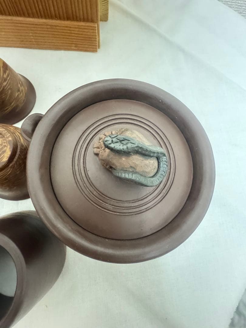 珍品　名工　稀代の陶芸家東城山 一角作　練込 茶器揃え　煎茶道具　茶道具