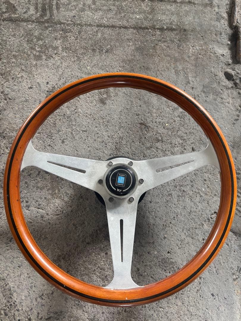 ナルディウッド アルミ 3スポーク ステアリングホイール