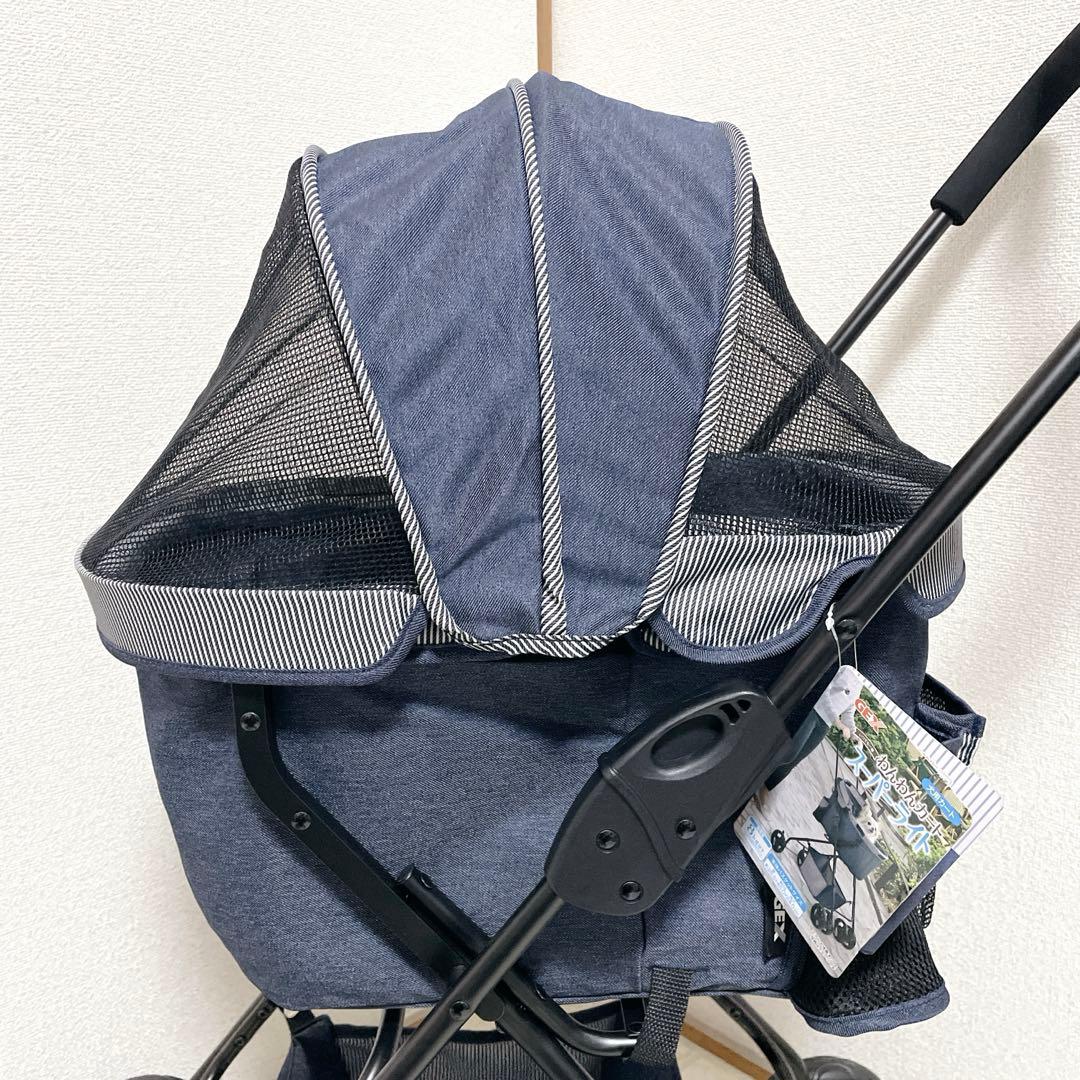 新品 タグ付き GEX わんわんカート スーパーライト 犬用カート デニム柄