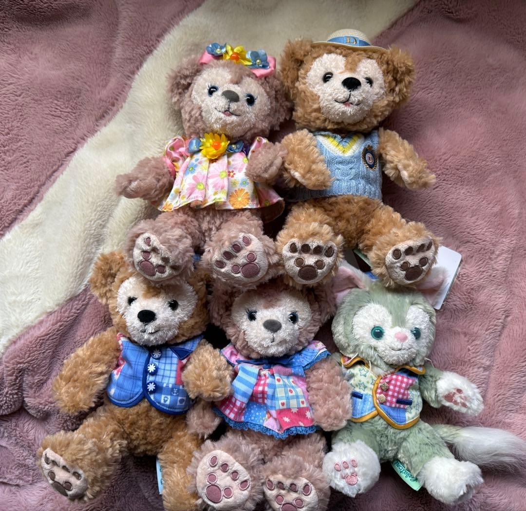 ダッフィー シェリーメイ　ジェラトーニ SSサイズ　ぬいぐるみセット