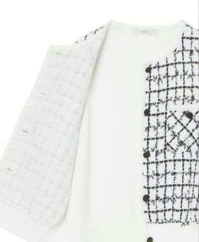 ANAYI アナイ　ツイードカーディガン 36