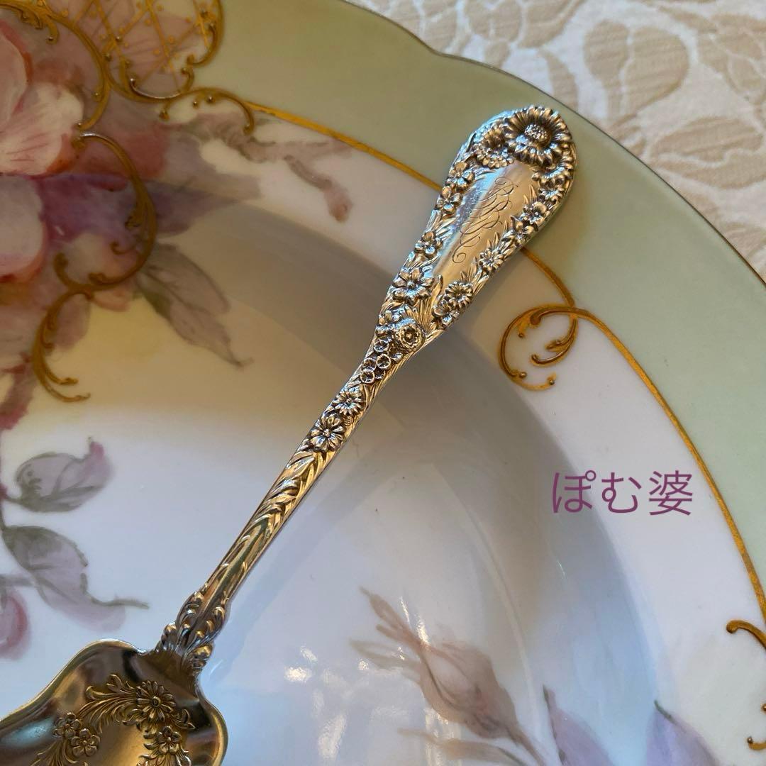 【米国／ドミニク＆ハフ】純銀 スターリングシルバー／アイスクリームスプーン ２本