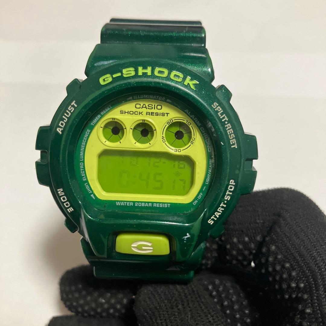 CASIO DW-6900CC-3JF クレイジーカラーズ　グリーン　傷あり