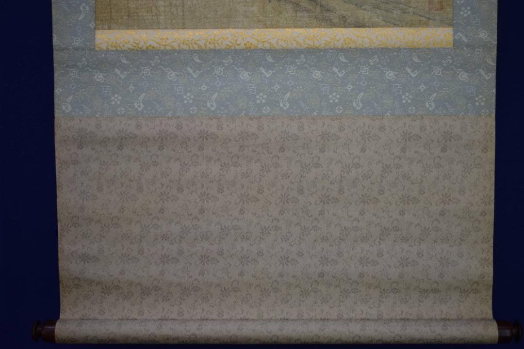 不詳/作者不詳/山水/山村図/風景/布袋屋掛軸HK-33