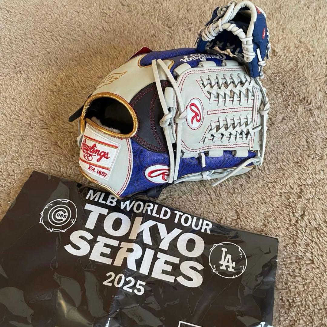 限定 MLB東京シリーズ ローリングス ドジャース 軟式 野球 グローブ 一般用