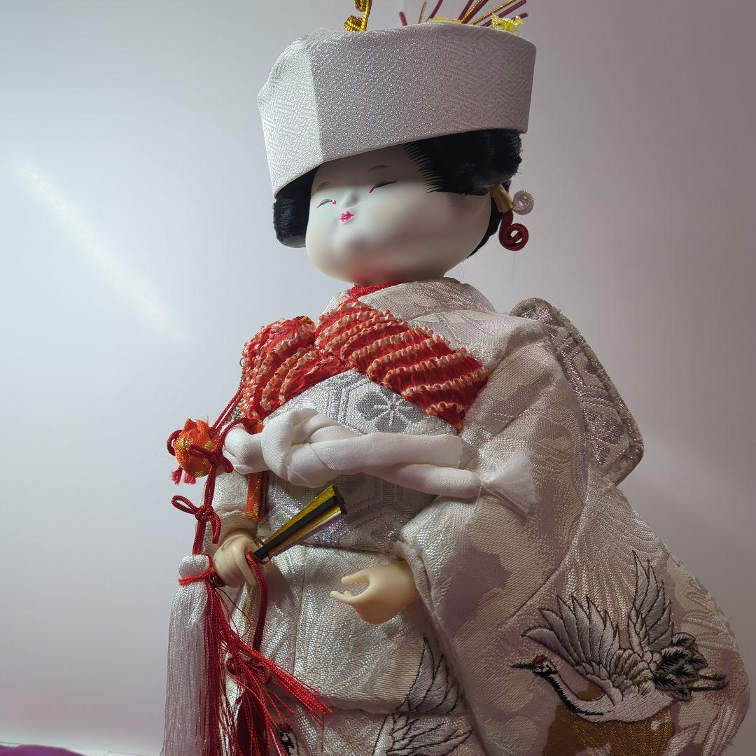 花嫁さん　木目込人形　 白赤衣装