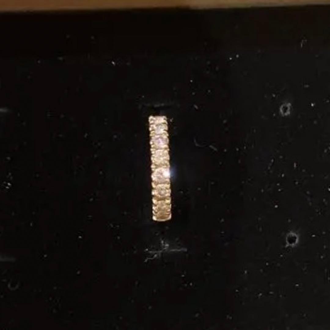 k18YG ダイヤモンド0.25ct 片耳　フープピアス