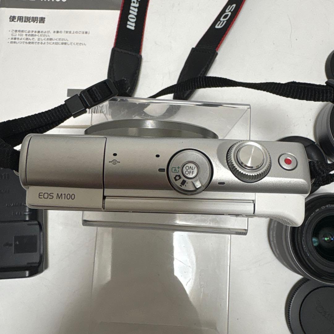 サ*ー様 Canon EOS M100 ホワイト レンズ2点 ミニ三脚 備品あり