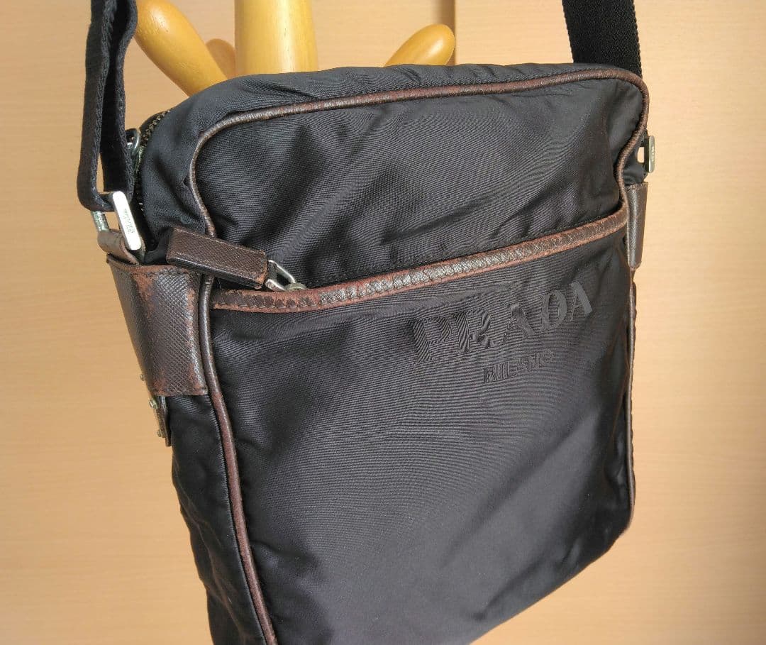 【希少色:ブラウン】PRADA プラダ ナイロン ショルダー バッグ