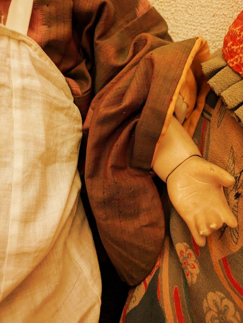 【お値下げ】　明治期　150年前　60センチ 市松人形　ビスクドール　抱き人形