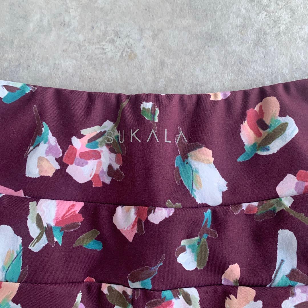 【新品】 SUKALA ローズプリント ジョガーパンツ ヨガウェア LL 花柄