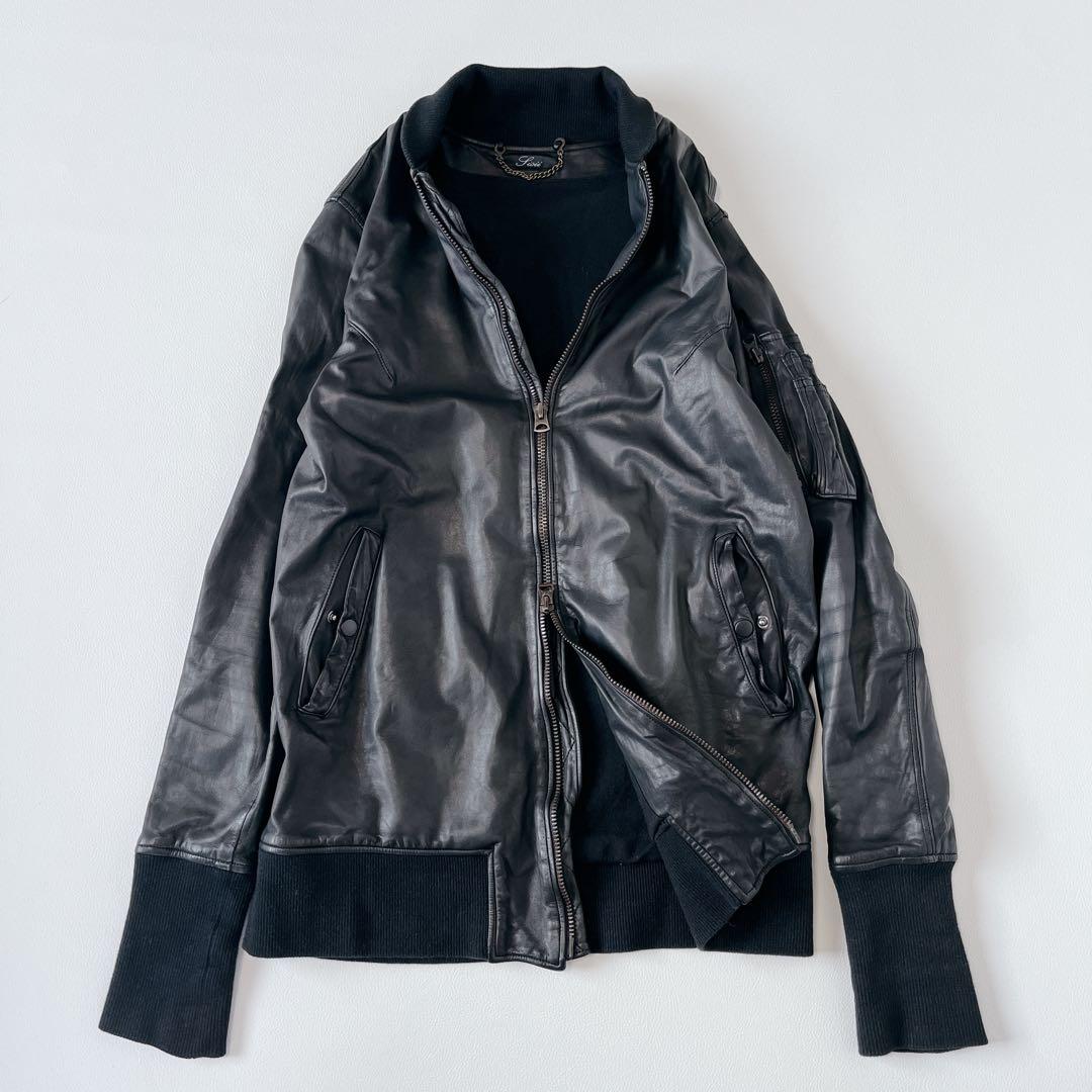 Sisii シシ レザージャケット ライダース シングル 牛革　MA-1