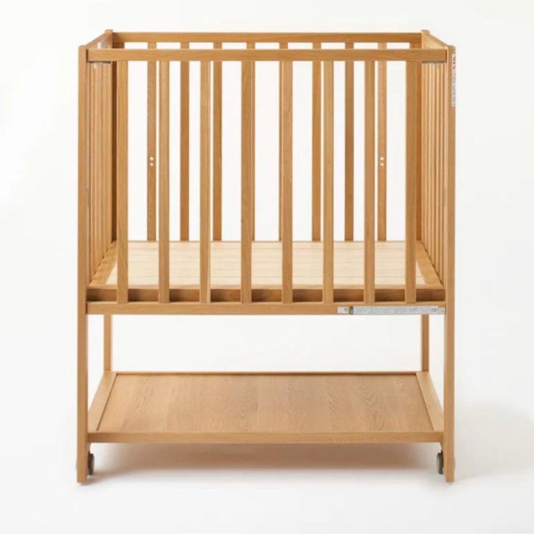 MUJI ベビーベッド オーク材 おまけ付き 定価69900円
