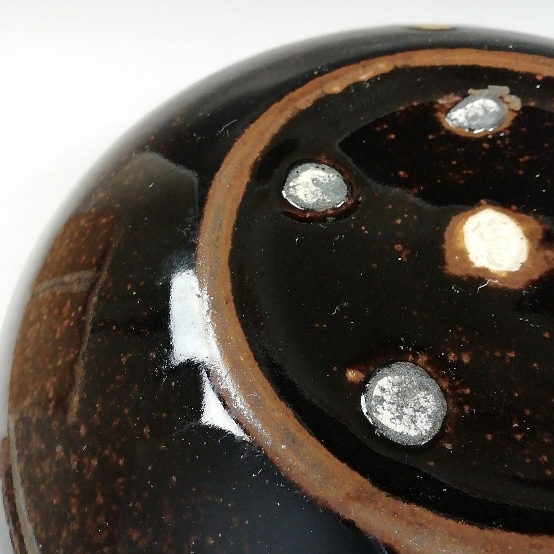 Ｗ１５６　建水　『膳所焼』『エフゴ　建水』『淡海ぜぜ陽炎園 造』　共箱　茶道具