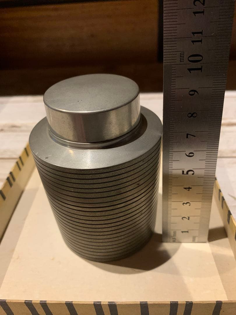 乾茂號造　煎茶道具　茶入 煎茶道具　錫製　茶入