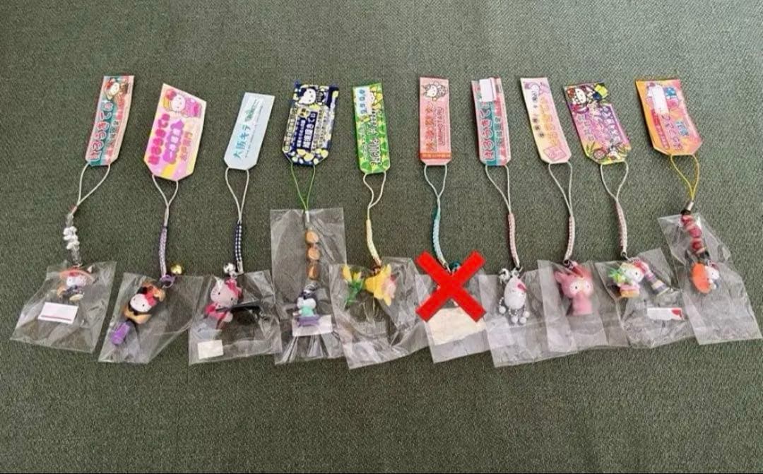 ハローキティ　キティ　ご当地　根付け　ストラップ　ぬいぐるみ　まとめ売り