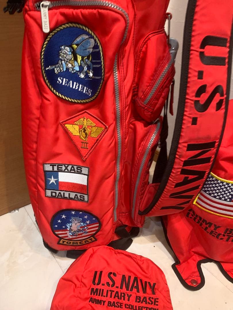 アーミーベースコレクション　キャディバッグ　セルフスタンド　アイアンカバー