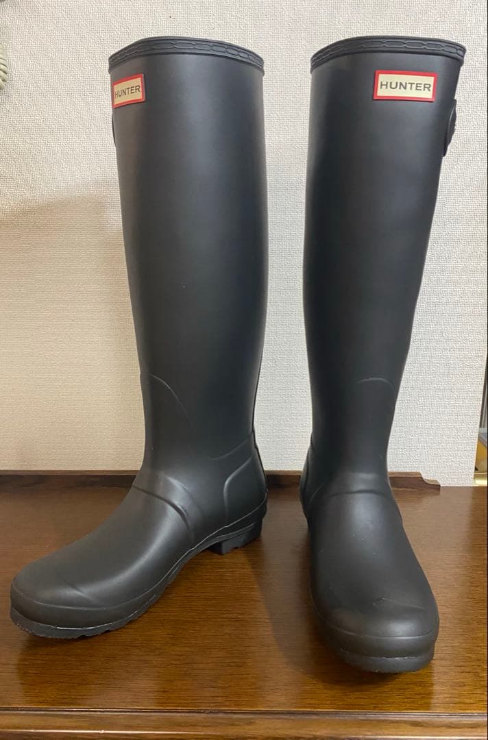 新品未使用【HUNTER ハンター】レインブーツ黒サイズUS6 25センチ