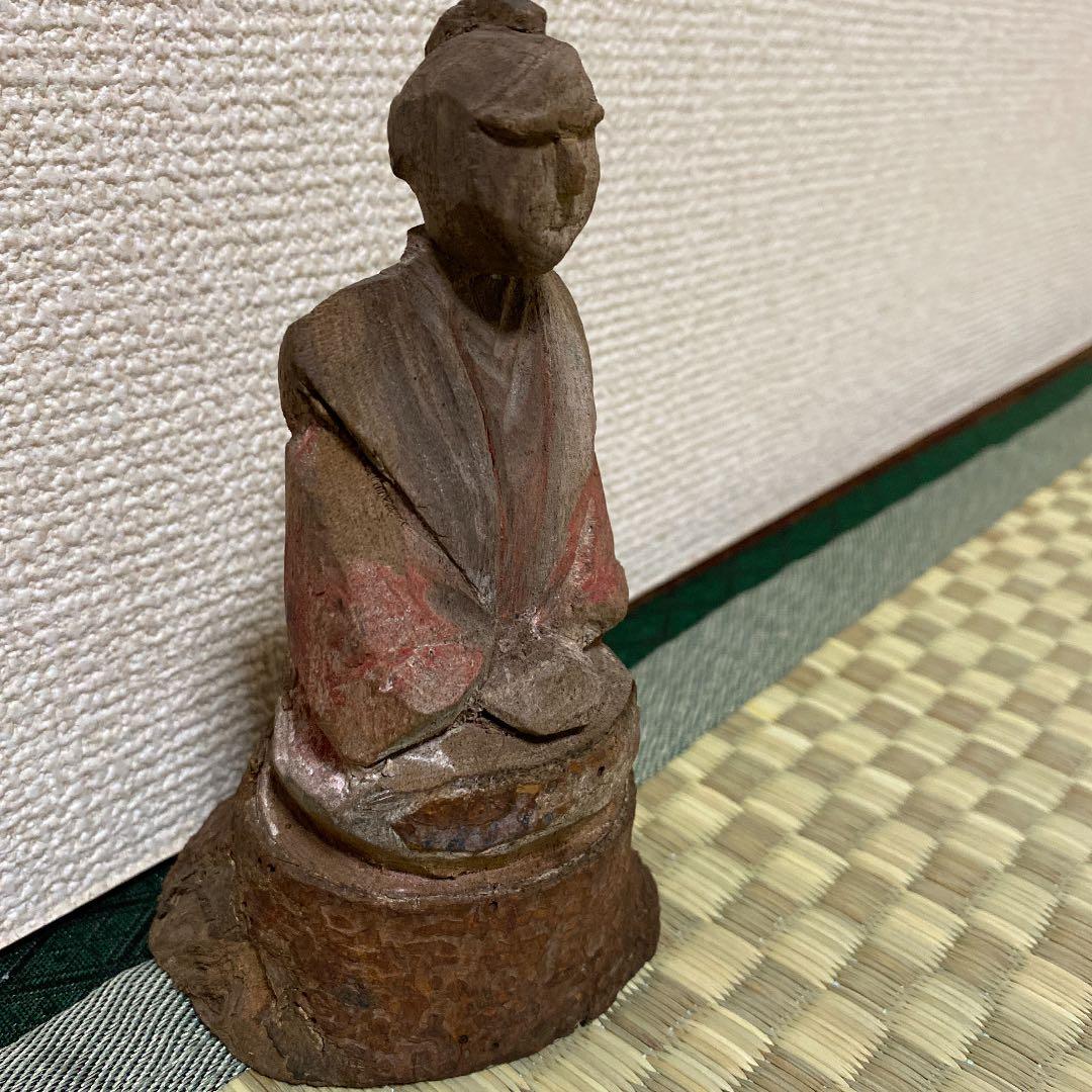 木彫り　彫刻　骨董　年代物　希少　縁起物　(仏像)