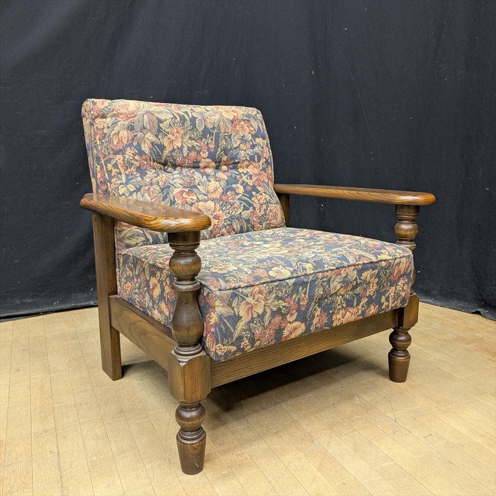 美品　カントリーハウス　三越　ブルージュ　オーク　シングルソファ　一人掛け　A