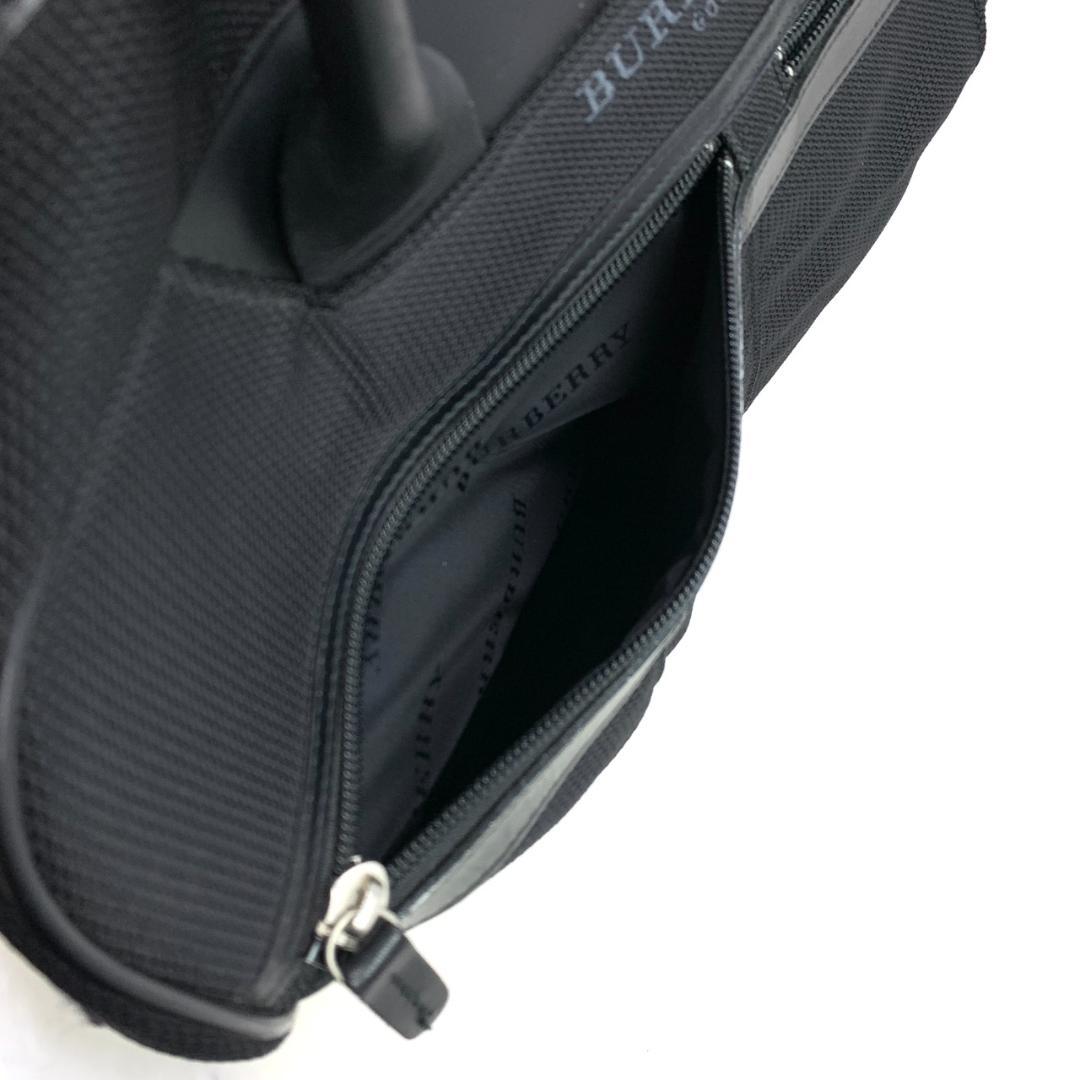 バーバリーゴルフ 2way ボストンバッグ ブラック ロゴ　大容量