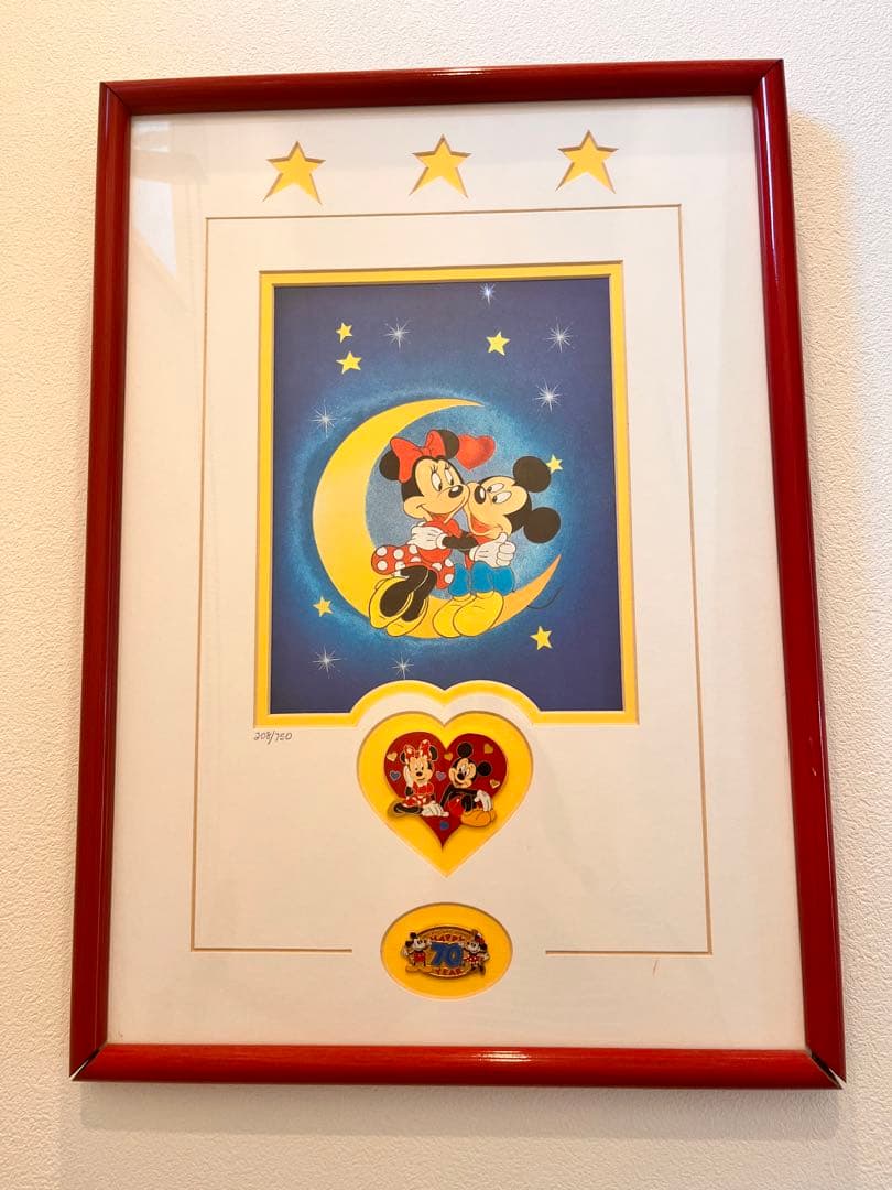 ディズニー絵画　70 Years Of Love ミッキーマウス ミニー