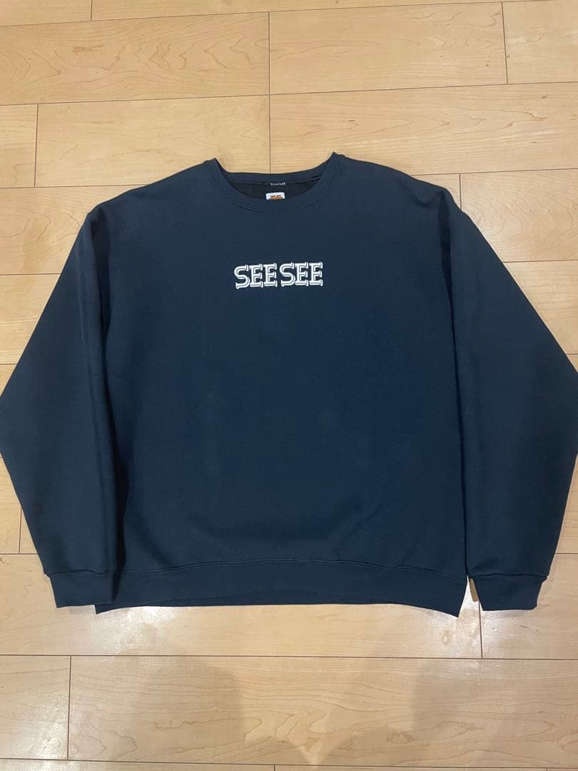 ト*バ様 SEE SEE FONT LOGO CREW BLACK
