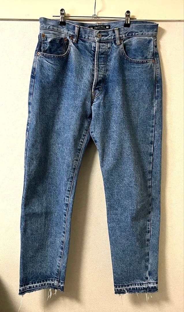 ★希少★サスクワァッチファブリックス ジップスリットデニムパンツ