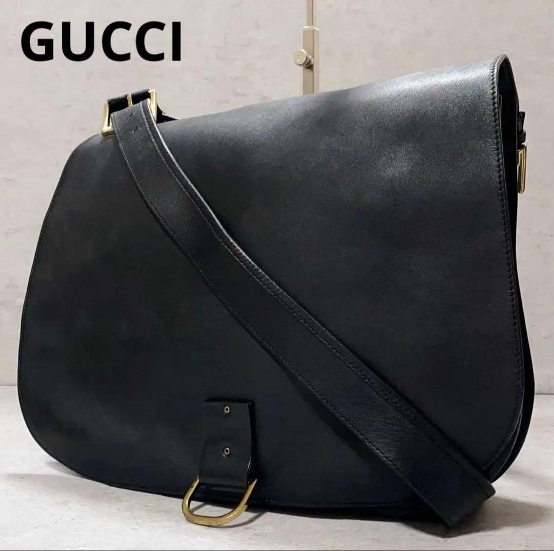 美品　GUCCI グッチ ショルダーバッグ 黒