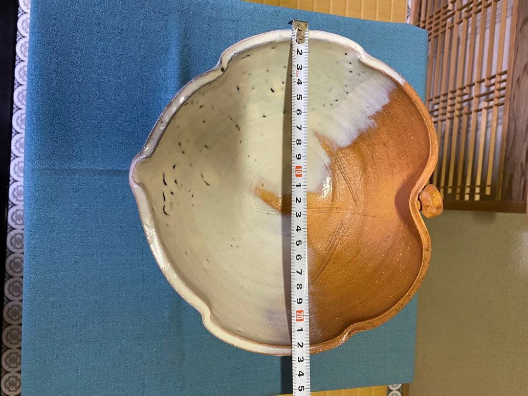 茶道具/花葉鉢 水戸逸雄 萩焼　共箱