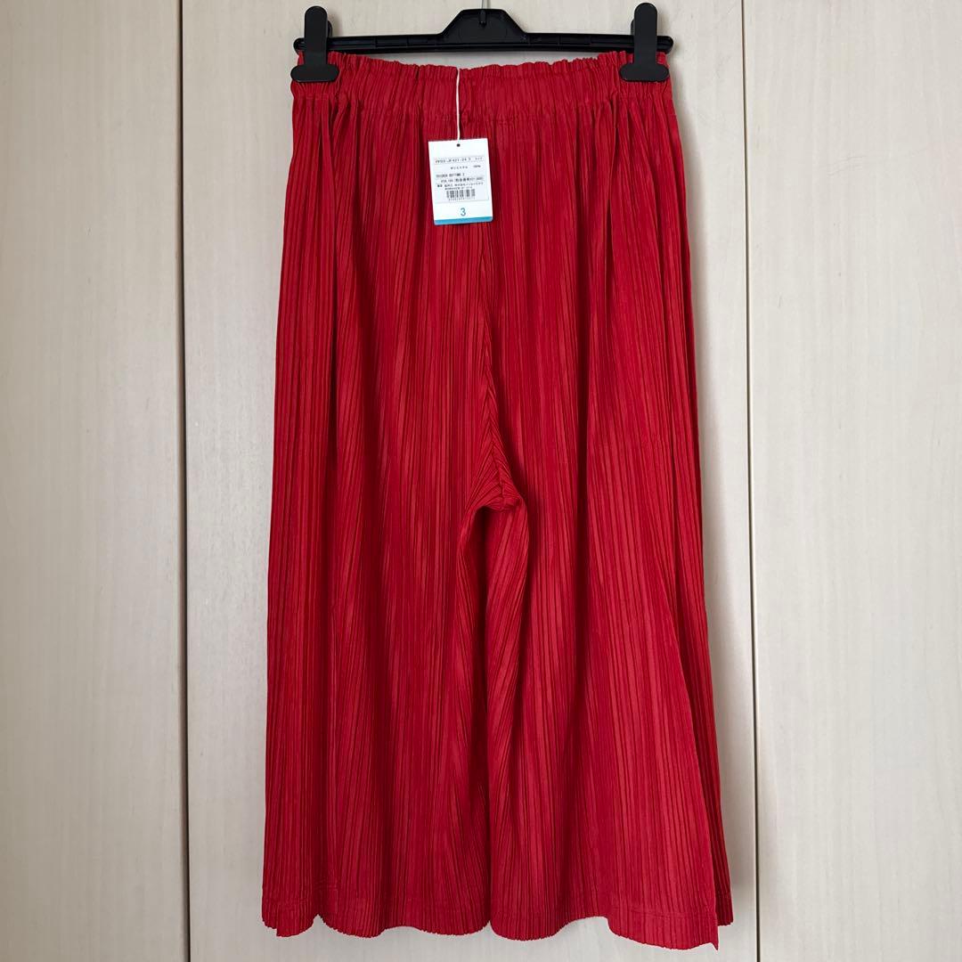 PLEATS PLEASE THICKER BOTTOMS 2 サイズ3 レッド