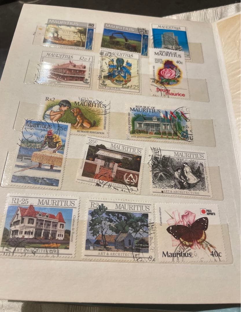 モーリシャス切手　スタンプブック　ヴィンテージ