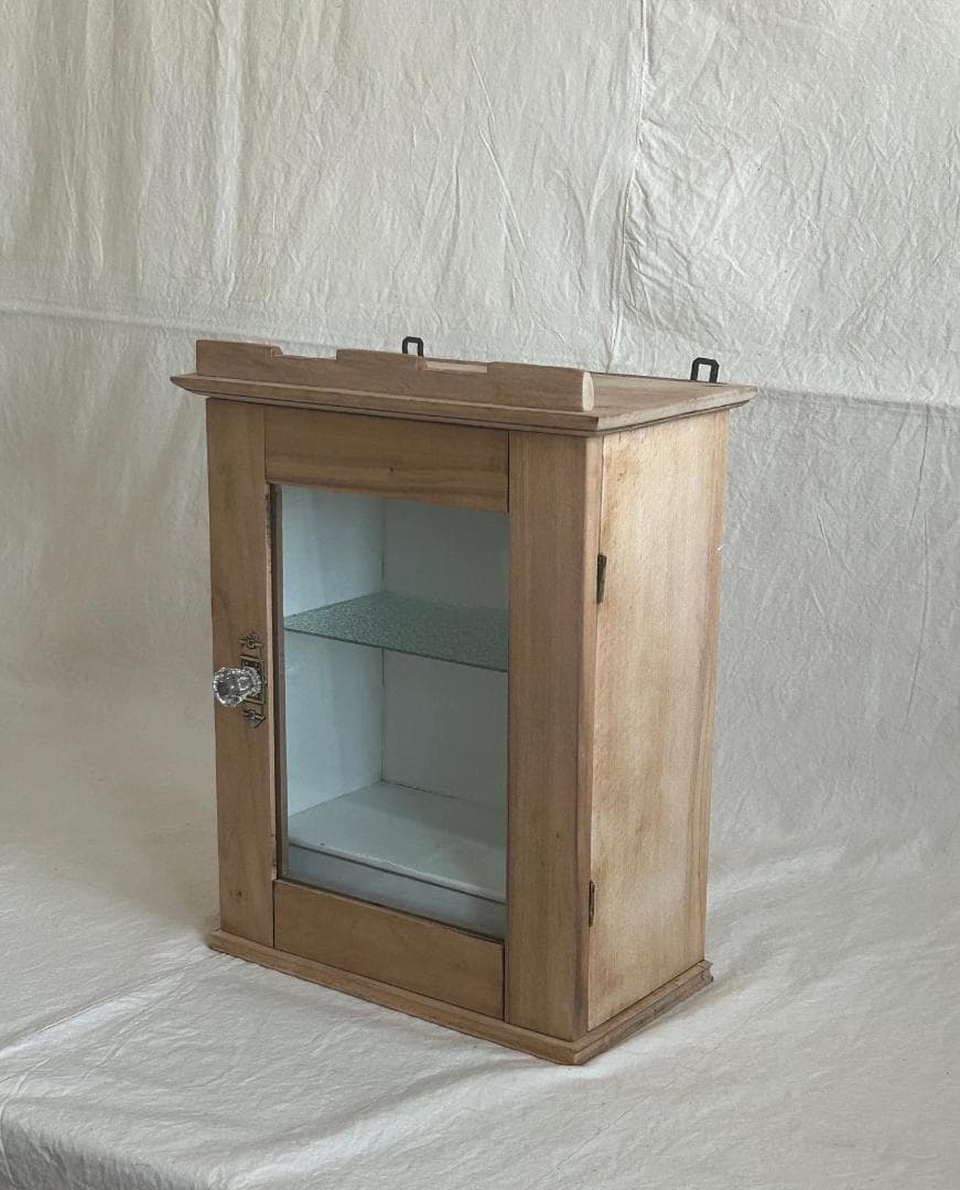 フランスアンティーク　飾り棚　ウォールキャビネット　ガラスケース　ブロカント