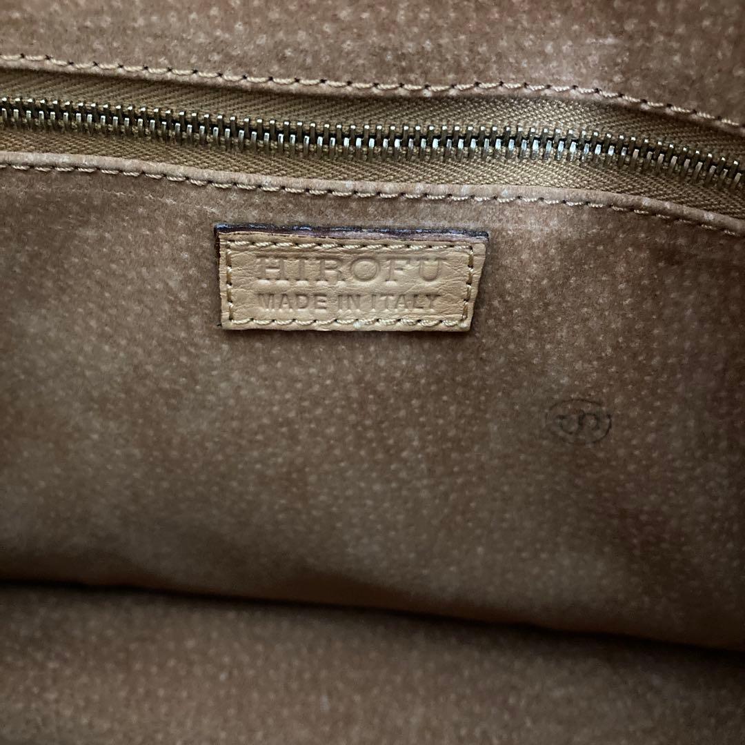 【美品】HIROFU ヒロフ レザー ワンショルダーバッグ ハンドバッグ 肩掛け