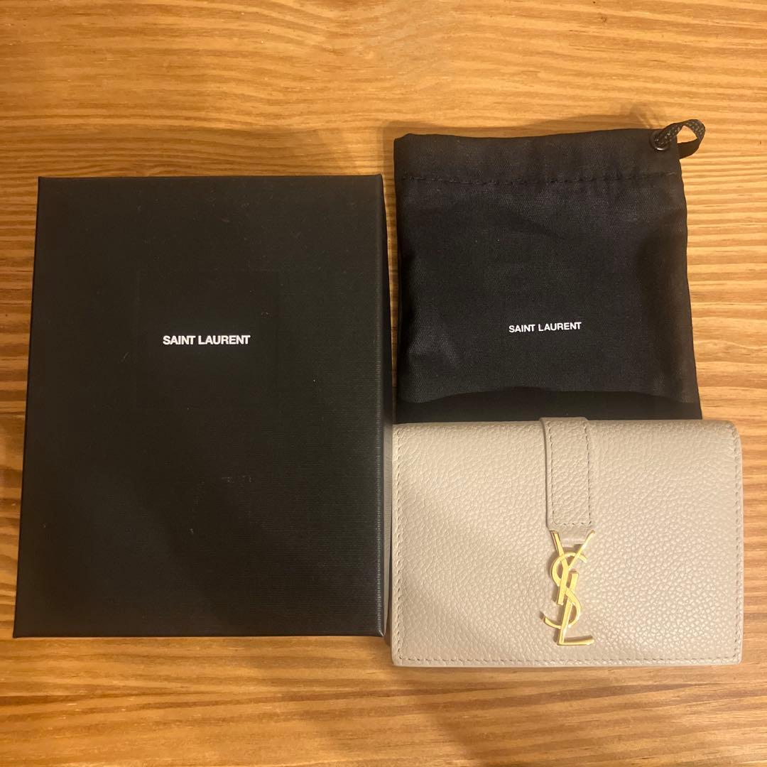 SAINT LAURENT ホワイト 名刺入れ